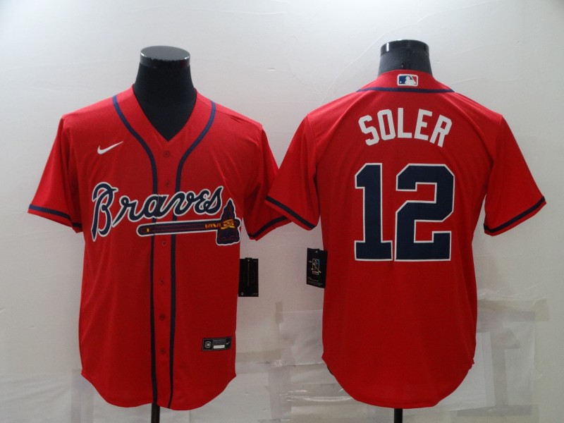 2021 Men Atlanta Braves 12 Soler red Nike MLB Jersey